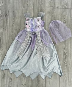Dead Bride Costume (Dress and veil hairband) Age 8-9