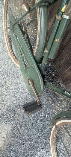 Antique Raleigh Roadster Bicycle  all originals for restoration project all works just needs tyres great original piece for the collection solid bike gears all work too