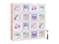 main image for ad Cube Storage Shelving System for Kids Set of 16 Cubes