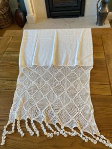 Crochet lace throw or shawl