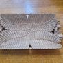 Antique Black Forest Carved Wood Tray with Fern Leaves Image 3