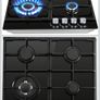 Gas Hob 4 Burners, 60cm Black Glass Gas Cooker Hob, 8060W Wok Burner, Built-in Cooktop with Flame Failure Protection, NG/LPG Convertible Image 9