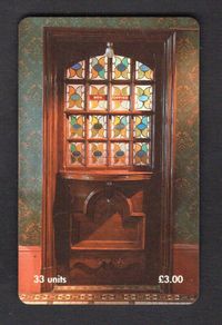 2000 Isle of Man UK3/ 33 units Celebrating 100 years of the prettiest theatre in the Island The Gaiety Theatre Box Office Window (Siemens - S37)) Phone Card