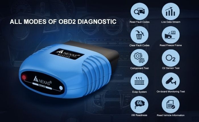 Nexas Nexlink obd2 bluetooth diagnostic scanner & adaptor cable for BMW Motorcycles