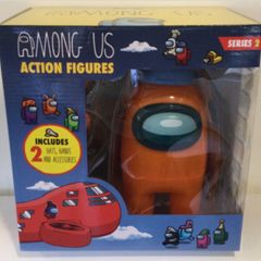 Among Us Series 2 Action Figure Orange Crewmate Includes 2 Hats Hands And Acc