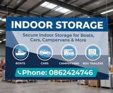 Secure indoor storage for boats and campervans in South Dublin