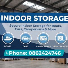 Secure indoor storage for boats and campervans in South Dublin