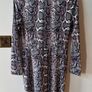 Snake print dress with faux wrap Image 2
