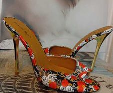 Black and Red High Heels Size 9