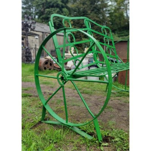 Cart Wheel Bench Green KAS1353