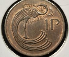 Ireland 1974 Excellent penny coin