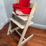 Stokke Tripp Trapp Highchair With Baby Set In Grey and Red Image 5