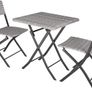 _Polyrattan Bistro Set 3-Piece for Garden Image 5