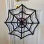 Halloween Black Tinsel 16" Spider Web Image 3