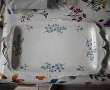 2 x Richmond Bone China Blue Rock Sandwich Plate
