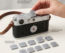 Leica ISO film speed hotshoe cover (hot or cold shoe)