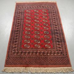 Beautiful Vintage Bokhara Hand Knotted Pakistani Rug
