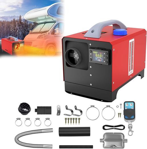 12 V 8 kW Diesel Heater, Remote, LCD