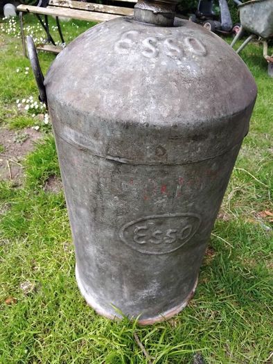 large esso petrol drum