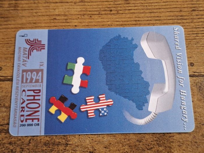 Hungary Phonecard "Shared Vision", used, 9/1994, 50 Units - free standard postage