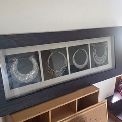 Large Framed Tribal Jewelry Wall Art