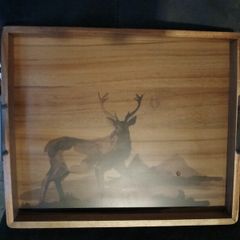 Beautul New Wooden Stag Tray
