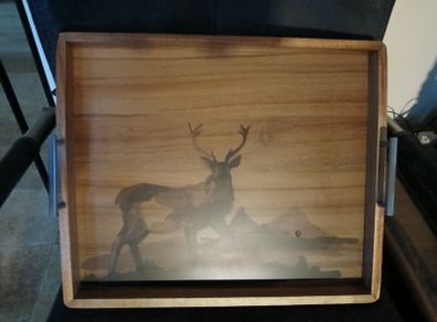 Beautul New Wooden Stag Tray