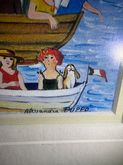 Alessandra Puppo - Portofino - Italian Folk Art - Framed Print