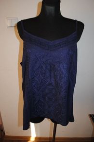 Next navy embroidered strappy top size UK20 EU48 Postage included
