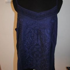 Next navy embroidered strappy top size UK20 EU48 Postage included