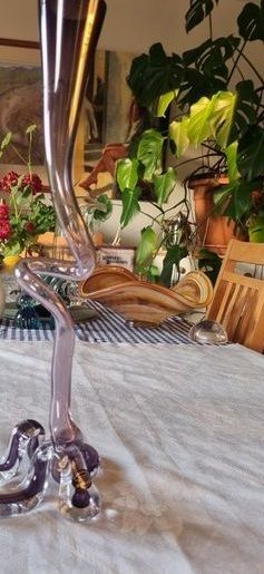 Murano glass spiral vase