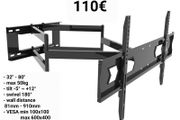 TV Wall Bracket Tilt Swivel Long Arm 32-80"