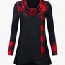 Brand New Furnex Women's Long Sleeve Cowl Neck Tunic Top Casual Pullover Sweatshirt Image 3