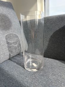 Tall glass vase from Dunnes