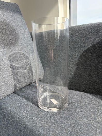 Tall glass vase from Dunnes