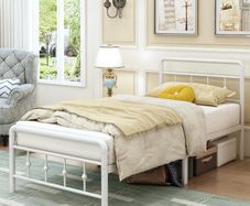 3ft Single Bed Frame with Victorian Headboard and Footboard