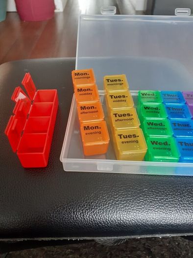7 day morning noon afternoon and evening pill organizer