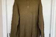 NEW Mens 4XL Olive Khaki Textured Quarter Zip Jumper