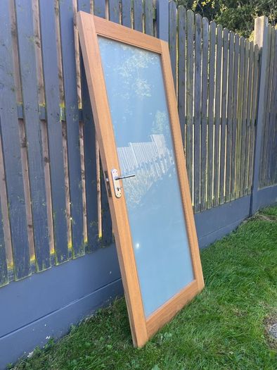 Solid Oak NM6G Frosted Glass Door