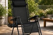 Folding Zero Gravity Sun Lounger, with Sun Canopy