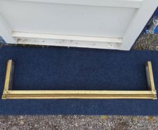 Antique brass fireplace fender  length 140cm