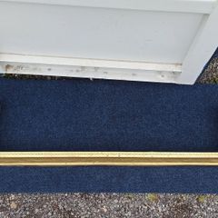 Antique brass fireplace fender  length 140cm