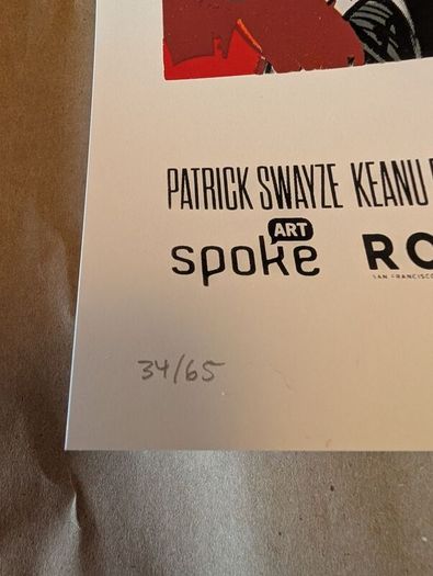 Oliver Barrett Point Break Screen Print Poster Rare