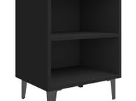 main image for ad _Bed Cabinet with Metal Legs Black 40x30x50 cm