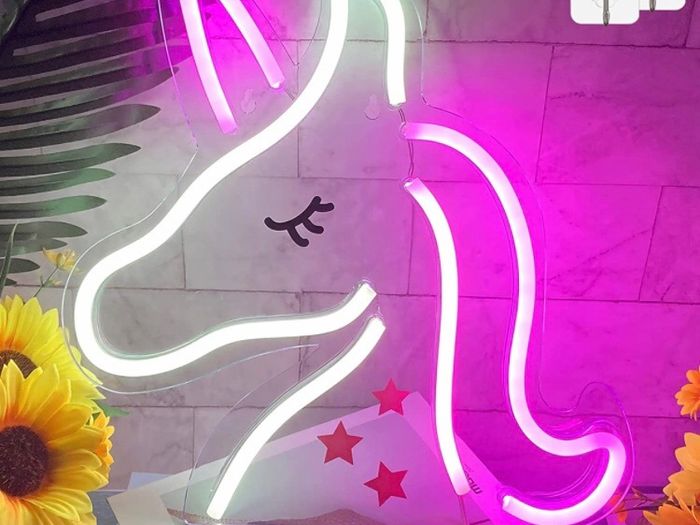 Unicorn Neon Light - 3D Novelty Acrylic Unicorn Light for Wall Decor, USB Powered LED Unicorn Signs with Switch, Unicorn Neon Signs for Bedroom, Kids Room, Party, Christmas, Girls Gift