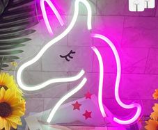 Unicorn Neon Light - 3D Novelty Acrylic Unicorn Light for Wall Decor, USB Powered LED Unicorn Signs with Switch, Unicorn Neon Signs for Bedroom, Kids Room, Party, Christmas, Girls Gift