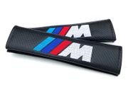 2pcs Carbon Leather Seat Belt Covers Car Accessories For BMW M E39 E46 E90 E60 F10 F20 F30 F34 F01 G20 G30 X1 X3 X5 X6 M3 M5