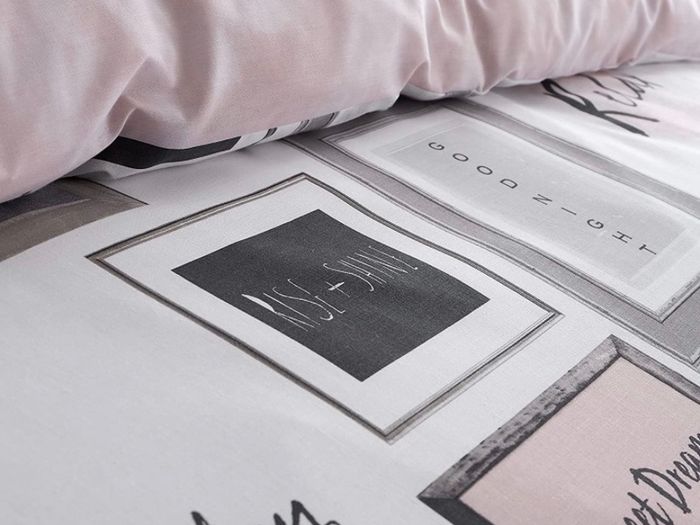 Lansfield Sleep Dreams Easy Care Double Duvet Set Blush Multiple Sizes Available (free Postage)
