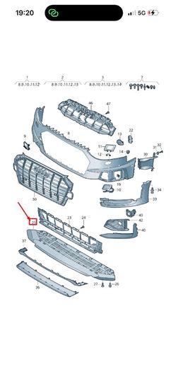 audi a4 front front lower grill