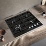 Gas Hob 4 Burners, NG/LPG Convertible, 60cm Black Glass Gas Cooker Hob with Wok Burner, Built-in Cooktop with Flame Failure Protection, 8060W Image 6